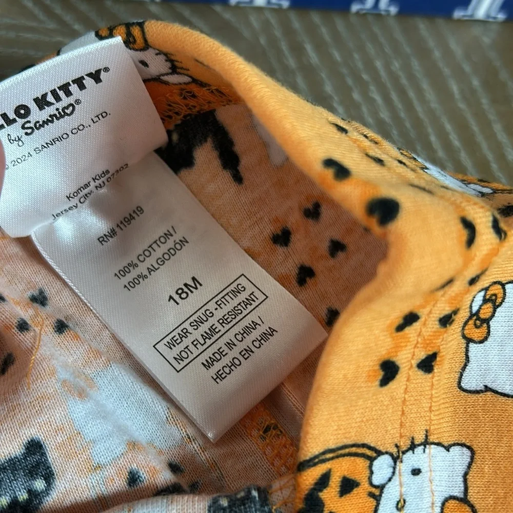 NWT!  Halloween Hello Kitty Cutest Pumpkin in the Patch Pajama Set 18 months